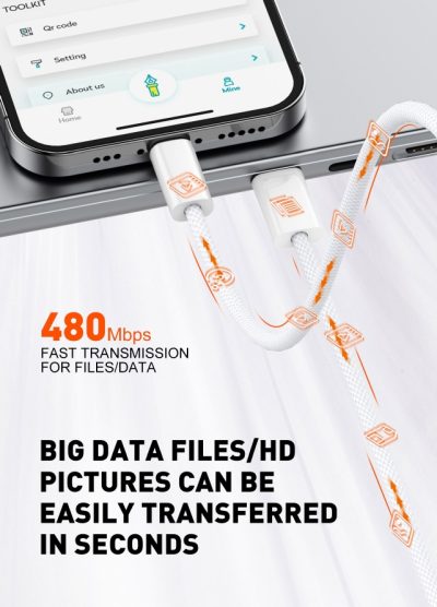 LDNIO LC902I 65W USB Type C to Lightning Fast Charging IPhone Data Cable 2 Metres - Image 8