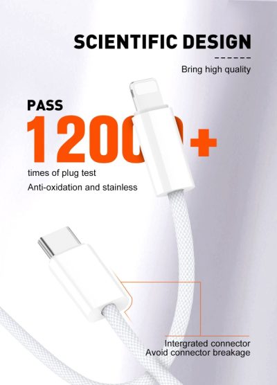 LDNIO LC902I 65W USB Type C to Lightning Fast Charging IPhone Data Cable 2 Metres - Image 6