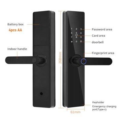 TUYA WIFI FINGERPRINT SMART LOCK MORTISE 5050 - Image 6