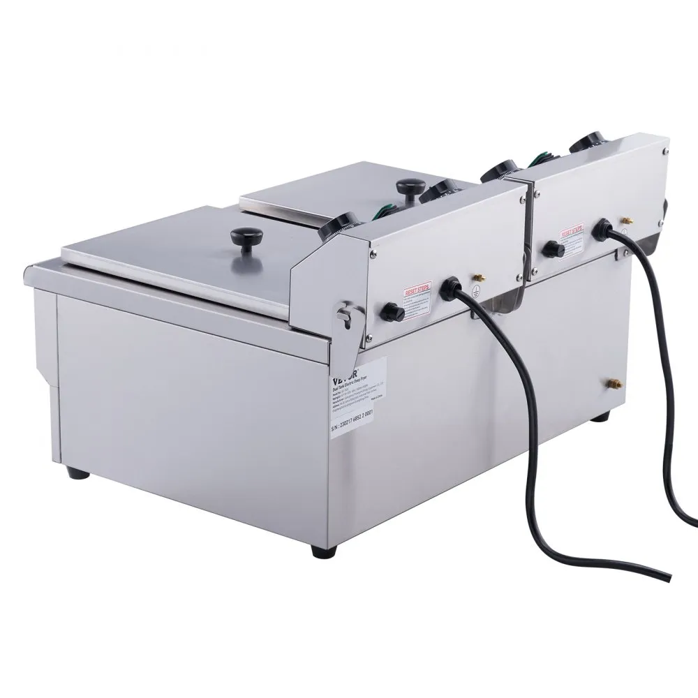 Industrial Electric Deep Fryer Double Tank Basket 12L(6L + 6L) - Image 3