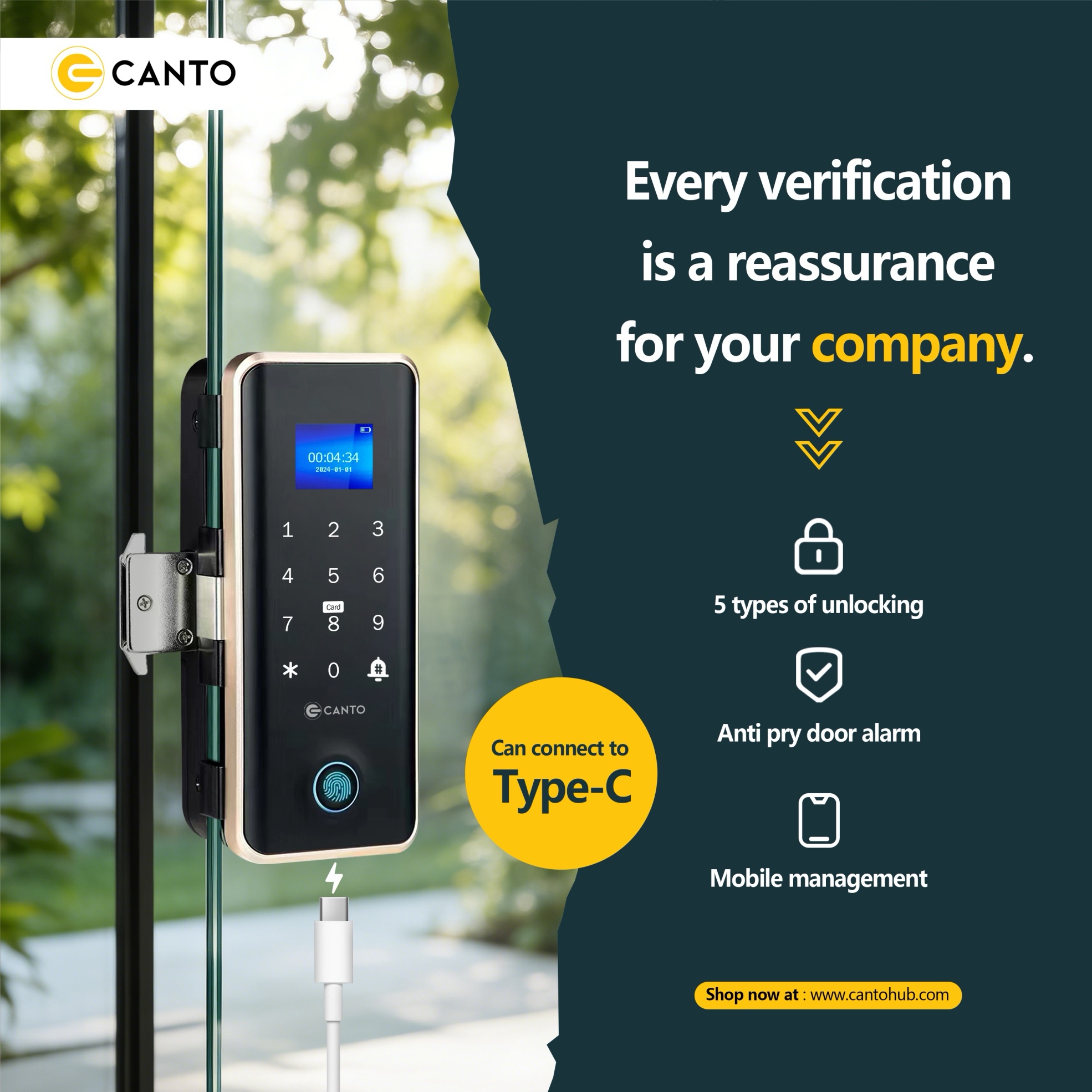 CANTO GLASS LOCK – CAN00G4 - Image 4